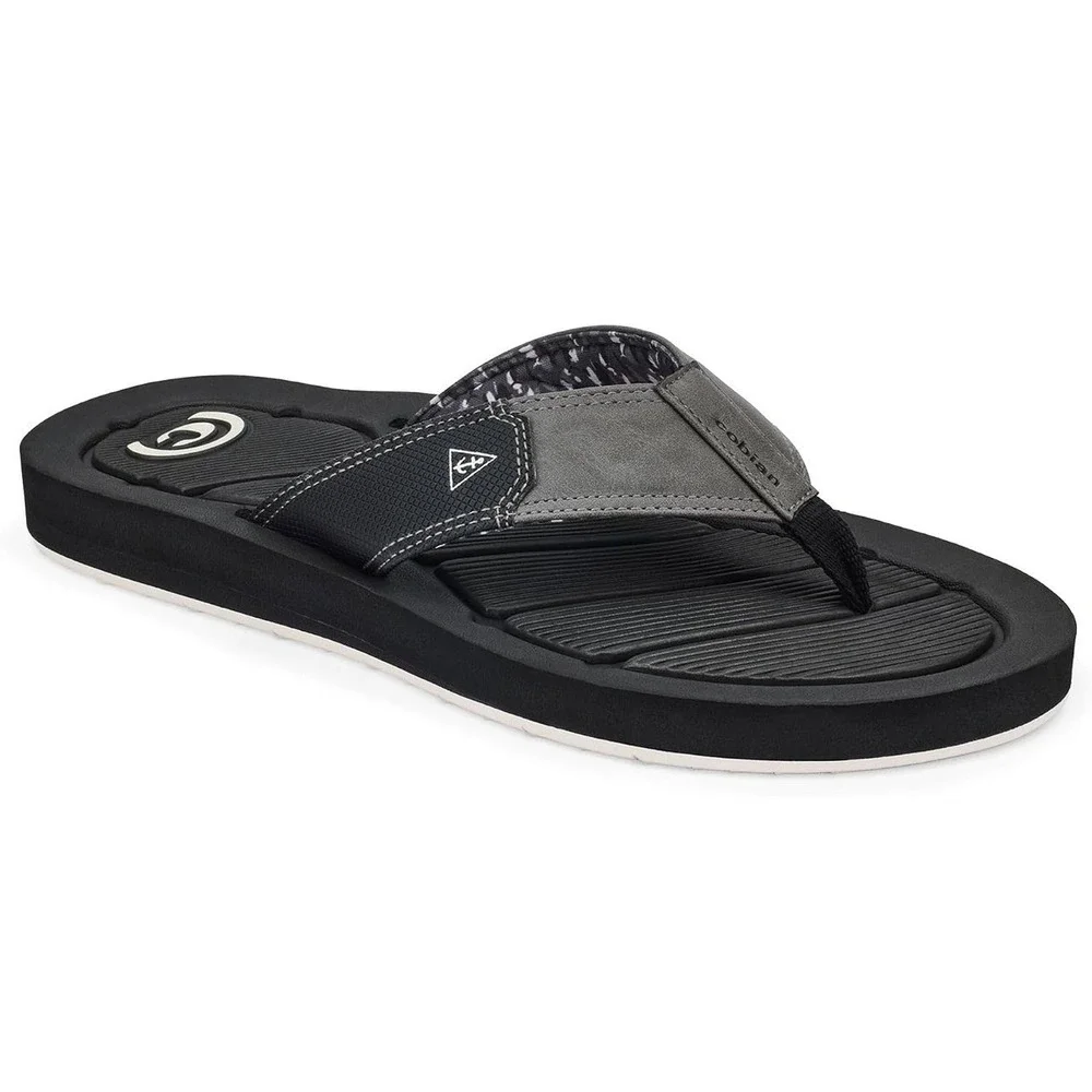 NEW Cobian Mens Draino 3 Black Nautical Nomad Waterproof Flip Flop Sandals Sz 10